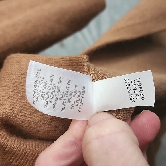 J. Jill brown cowl neck tunic sweater petite small‎ - Picture 5 of 6